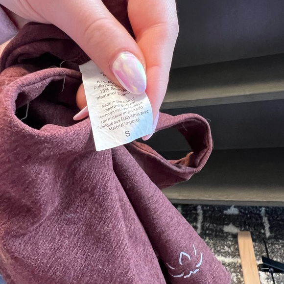 Beyond Yoga Red/Brown Bra Lined Top - Picture 4 of 5